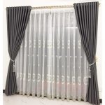 Giá rèm vải 2 lớp thêu hoa văn nghệ thuật 