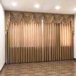 Vải rèm cửa giá rẻ màu nâu