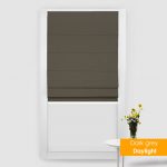 Rèm cửa roman hiện đại màu nâu tối